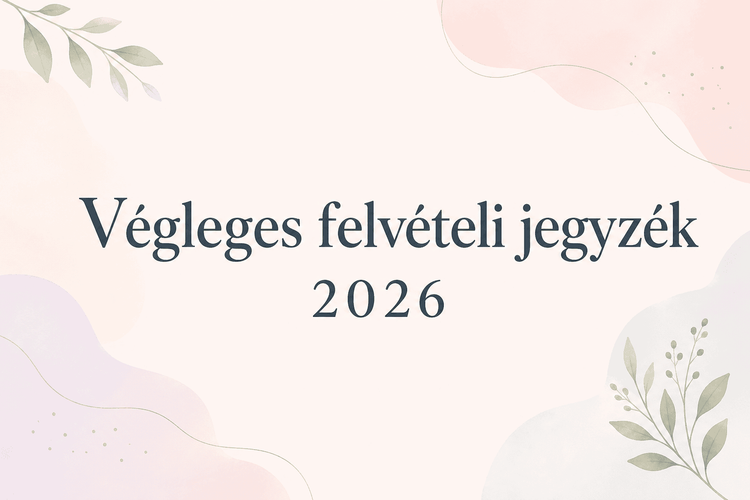 Végleges felvételi jegyzék 2026